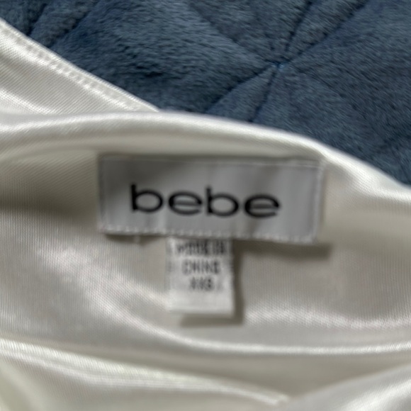 Bebe White Satin Dress - Picture 2 of 7